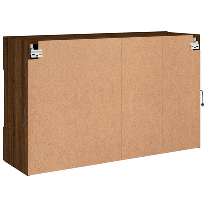 TV-Wandschrank mit LED-Leuchten Braun Eichen-Optik - Pazzar.ch