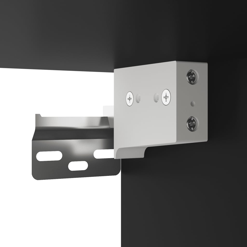 Wand-Nachttisch mit LED-Leuchten Schwarz - Pazzar.ch