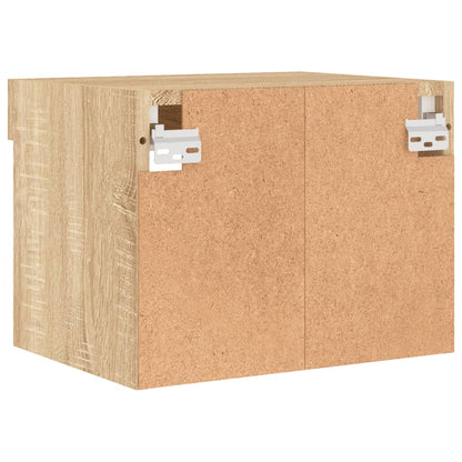 Wand-Nachttische mit LED-Leuchten 2 Stk. Sonoma-Eiche - Pazzar.ch