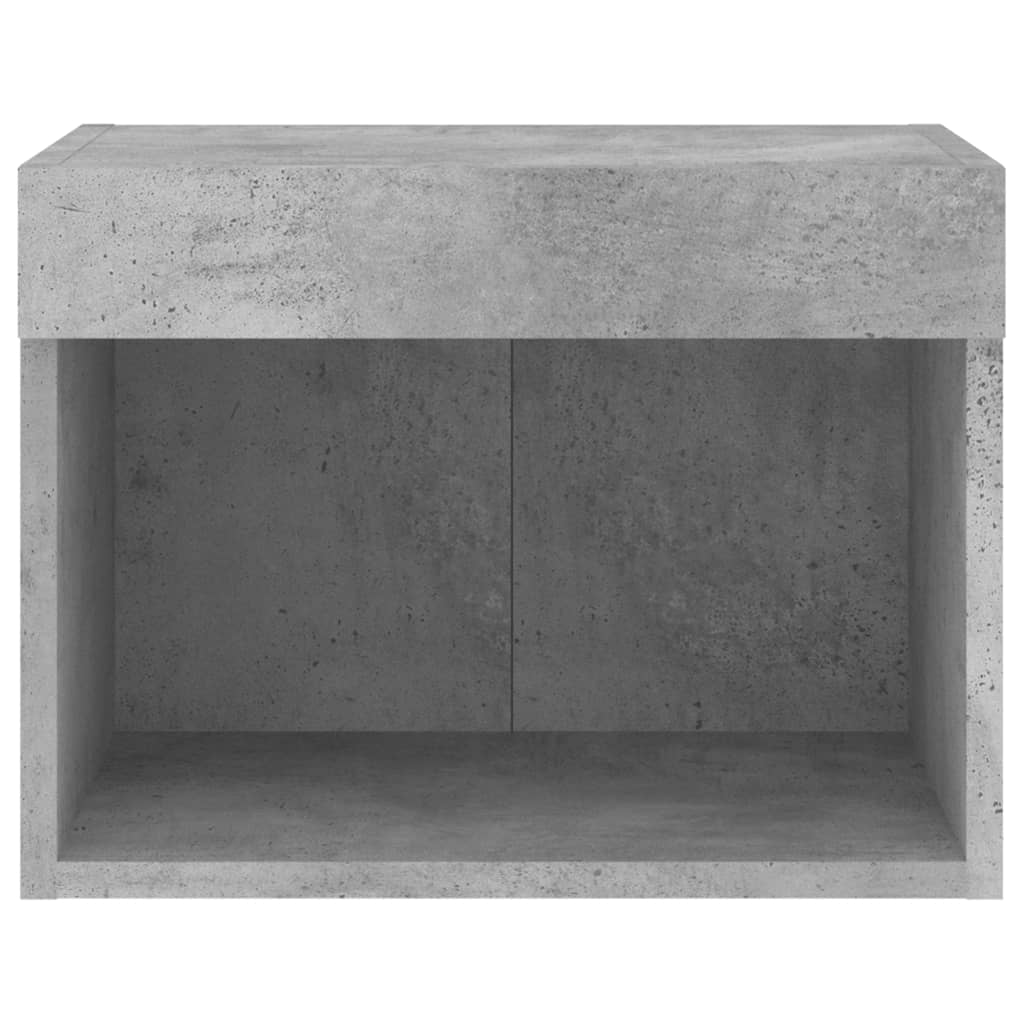 Wand-Nachttisch mit LED-Leuchten Betongrau - Pazzar.ch
