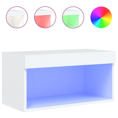 TV-Schrank mit LED-Leuchten Weiß 60x30x30 cm - Pazzar.ch