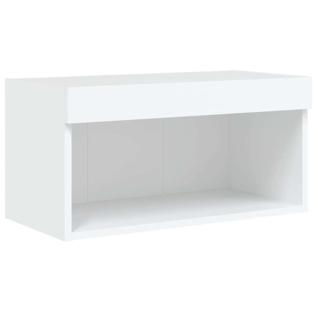 TV-Schrank mit LED-Leuchten Weiß 60x30x30 cm - Pazzar.ch