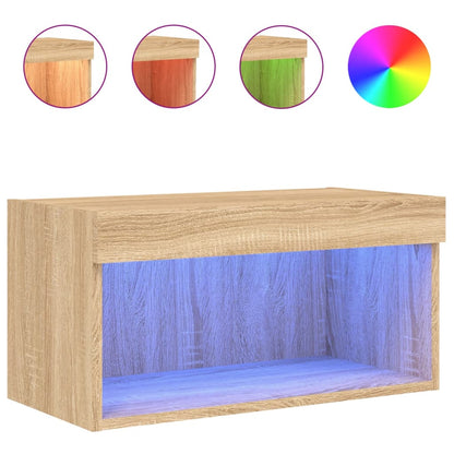 TV-Schrank mit LED-Leuchten Sonoma-Eiche 60x30x30 cm - Pazzar.ch