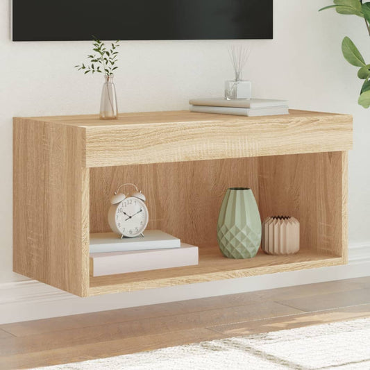 TV-Schrank mit LED-Leuchten Sonoma-Eiche 60x30x30 cm - Pazzar.ch
