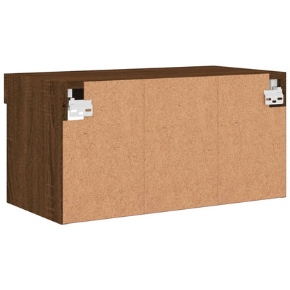 TV-Schrank mit LED-Leuchten Braun Eichen-Optik 60x30x30 cm - Pazzar.ch