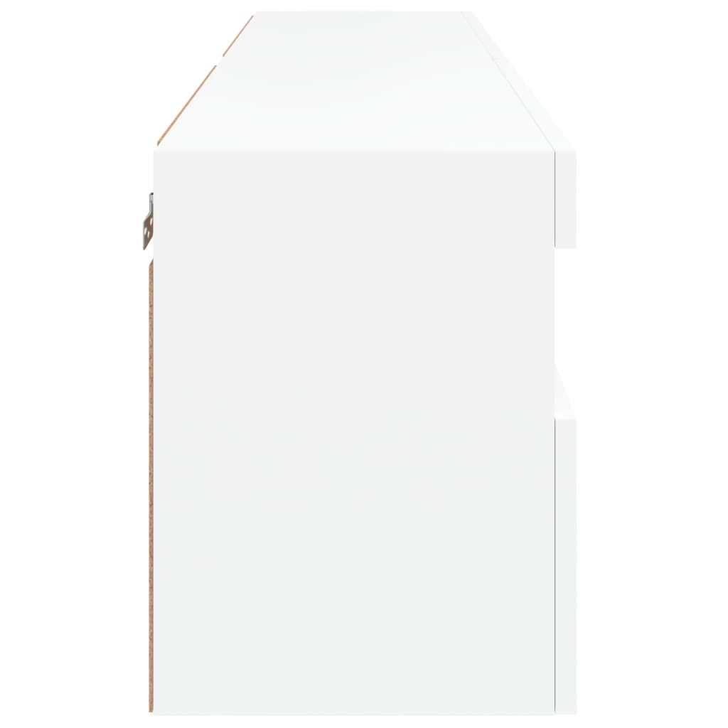 TV-Wandschränke mit LED-Leuchten 2 Stk. Weiß 60x30x40 cm - Pazzar.ch