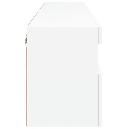 TV-Wandschränke mit LED-Leuchten 2 Stk. Weiß 60x30x40 cm - Pazzar.ch