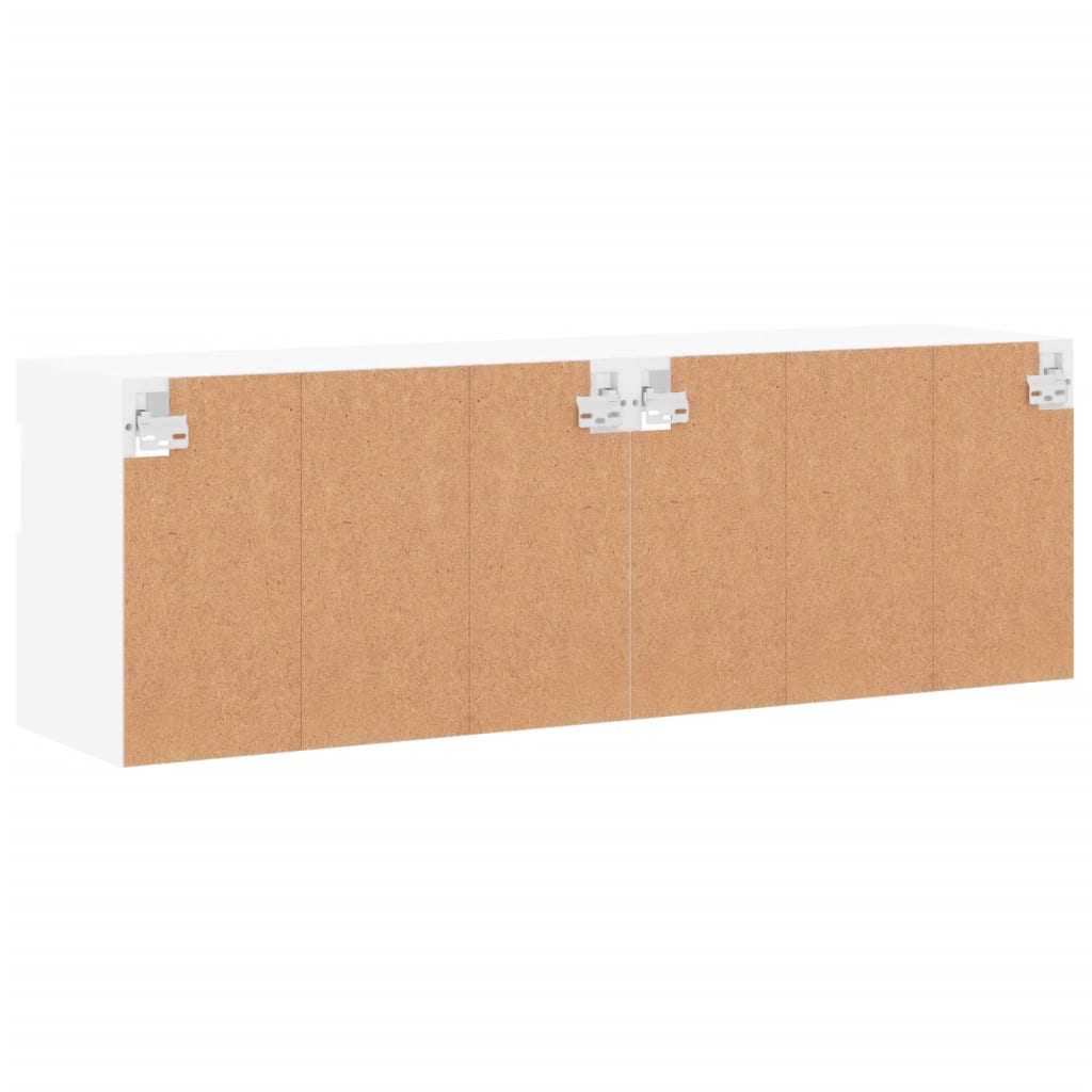 TV-Wandschränke mit LED-Leuchten 2 Stk. Weiß 60x30x40 cm - Pazzar.ch