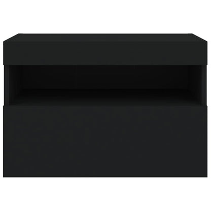 TV-Wandschrank mit LED-Leuchten Schwarz 60x30x40 cm - Pazzar.ch