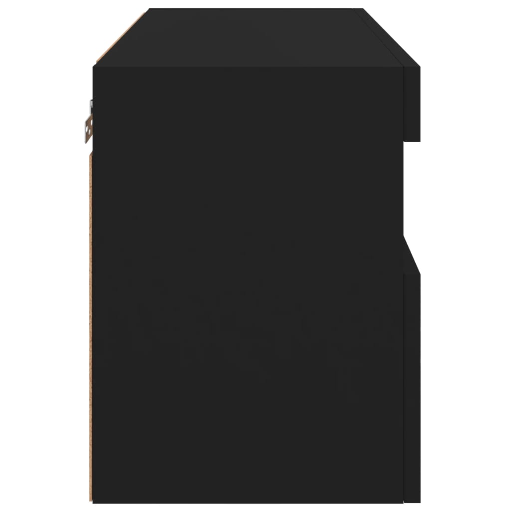 TV-Wandschrank mit LED-Leuchten Schwarz 60x30x40 cm - Pazzar.ch