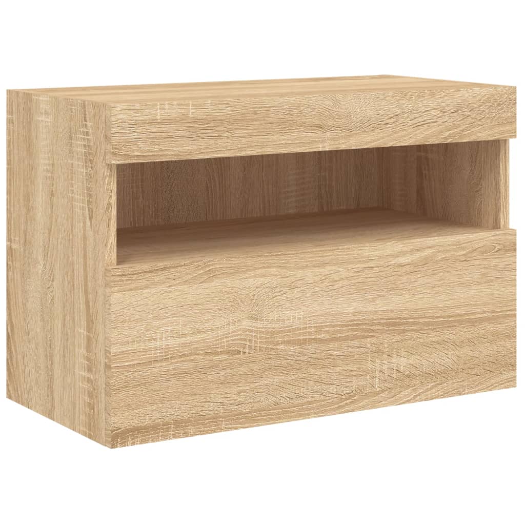 TV-Wandschrank mit LED-Leuchten Sonoma-Eiche 60x30x40 cm - Pazzar.ch