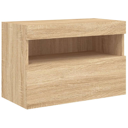 TV-Wandschrank mit LED-Leuchten Sonoma-Eiche 60x30x40 cm - Pazzar.ch