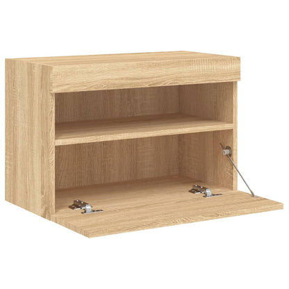 TV-Wandschrank mit LED-Leuchten Sonoma-Eiche 60x30x40 cm - Pazzar.ch