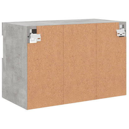 TV-Wandschrank mit LED-Leuchten Betongrau 60x30x40 cm - Pazzar.ch