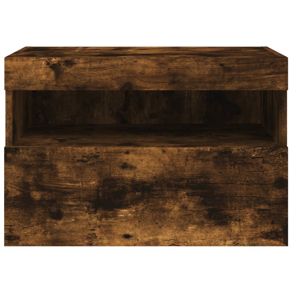 TV-Wandschrank mit LED-Leuchten Räuchereiche 60x30x40 cm - Pazzar.ch