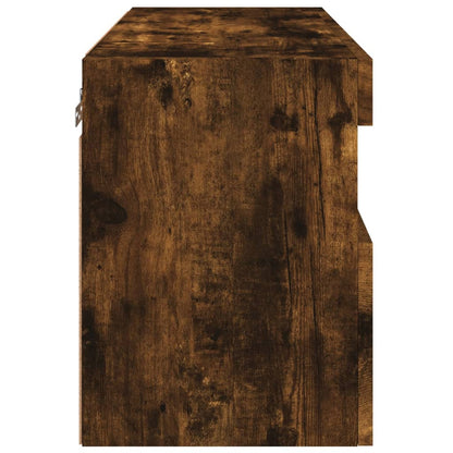 TV-Wandschrank mit LED-Leuchten Räuchereiche 60x30x40 cm - Pazzar.ch