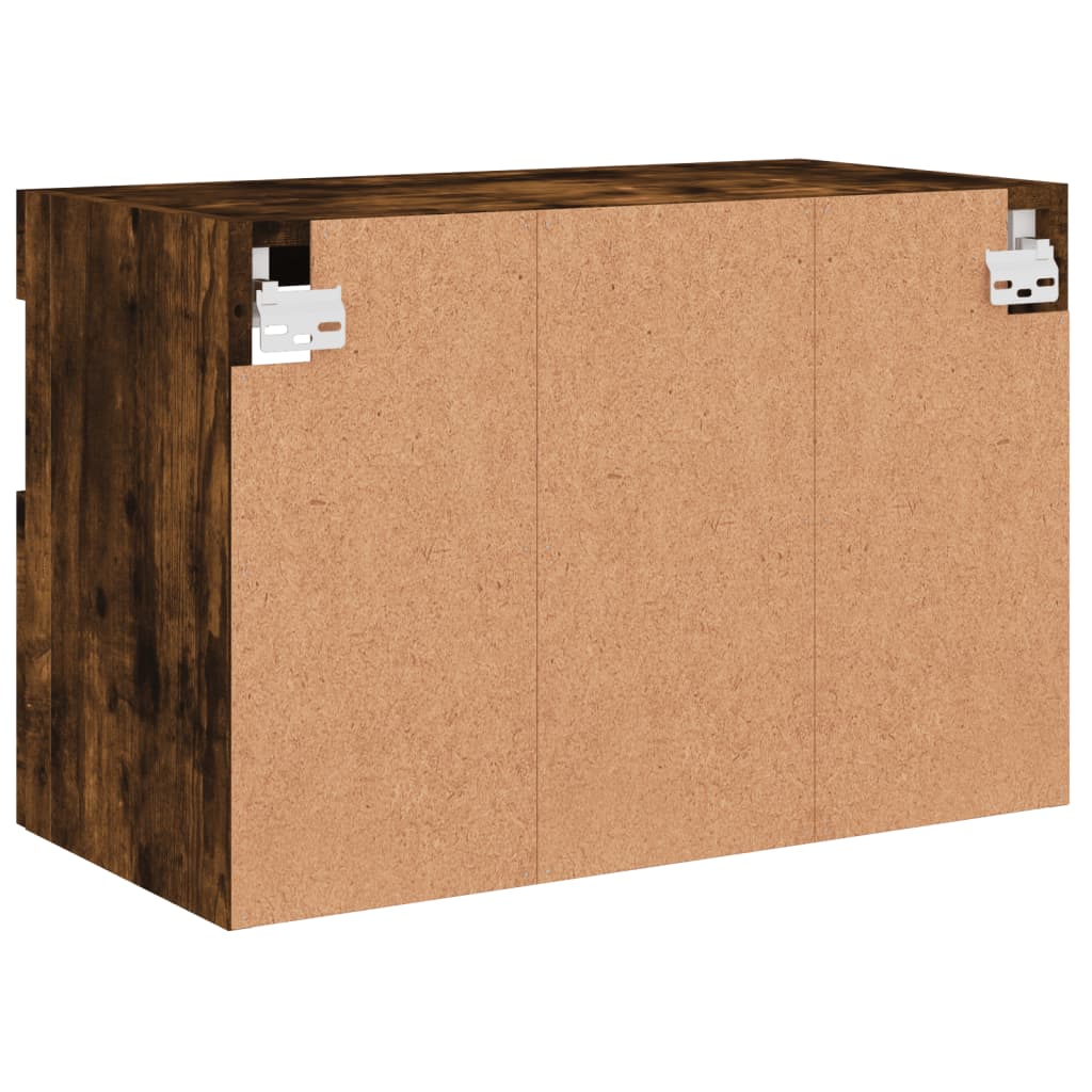 TV-Wandschrank mit LED-Leuchten Räuchereiche 60x30x40 cm - Pazzar.ch