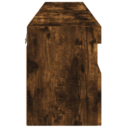 TV-Wandschränke mit LED-Leuchten 2 Stk. Räuchereiche 60x30x40cm - Pazzar.ch
