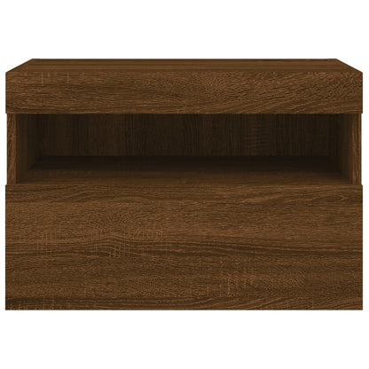 TV-Wandschrank mit LED-Leuchten Braun Eichen-Optik 60x30x40 cm - Pazzar.ch