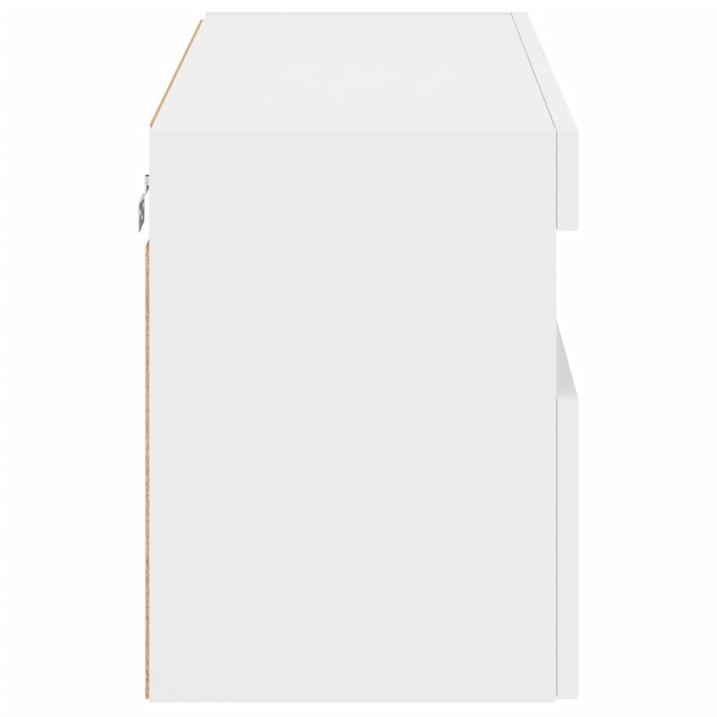 TV-Wandschrank mit LED-Leuchten Weiß 80x30x40 cm - Pazzar.ch