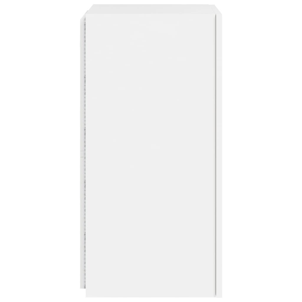 TV-Wandschrank mit LED-Leuchten Weiß 30,5x35x70 cm - Pazzar.ch