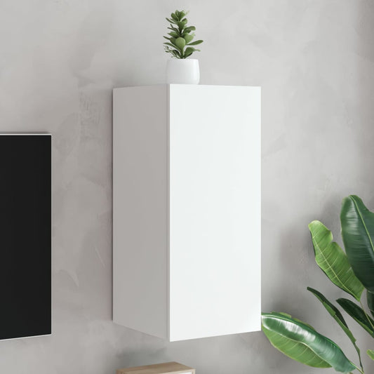 TV-Wandschrank mit LED-Leuchten Weiß 30,5x35x70 cm - Pazzar.ch
