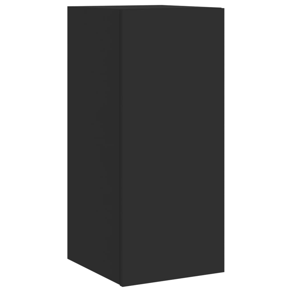 TV-Wandschrank mit LED-Leuchten Schwarz 30,5x35x70 cm - Pazzar.ch