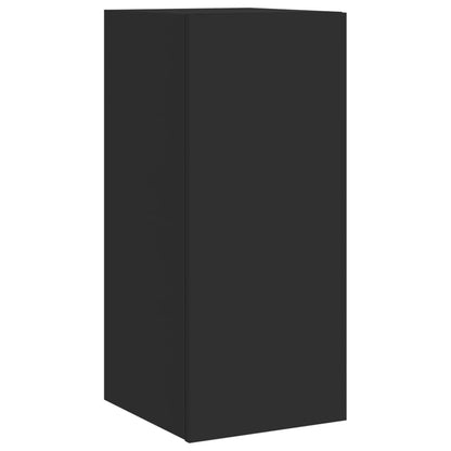 TV-Wandschrank mit LED-Leuchten Schwarz 30,5x35x70 cm - Pazzar.ch