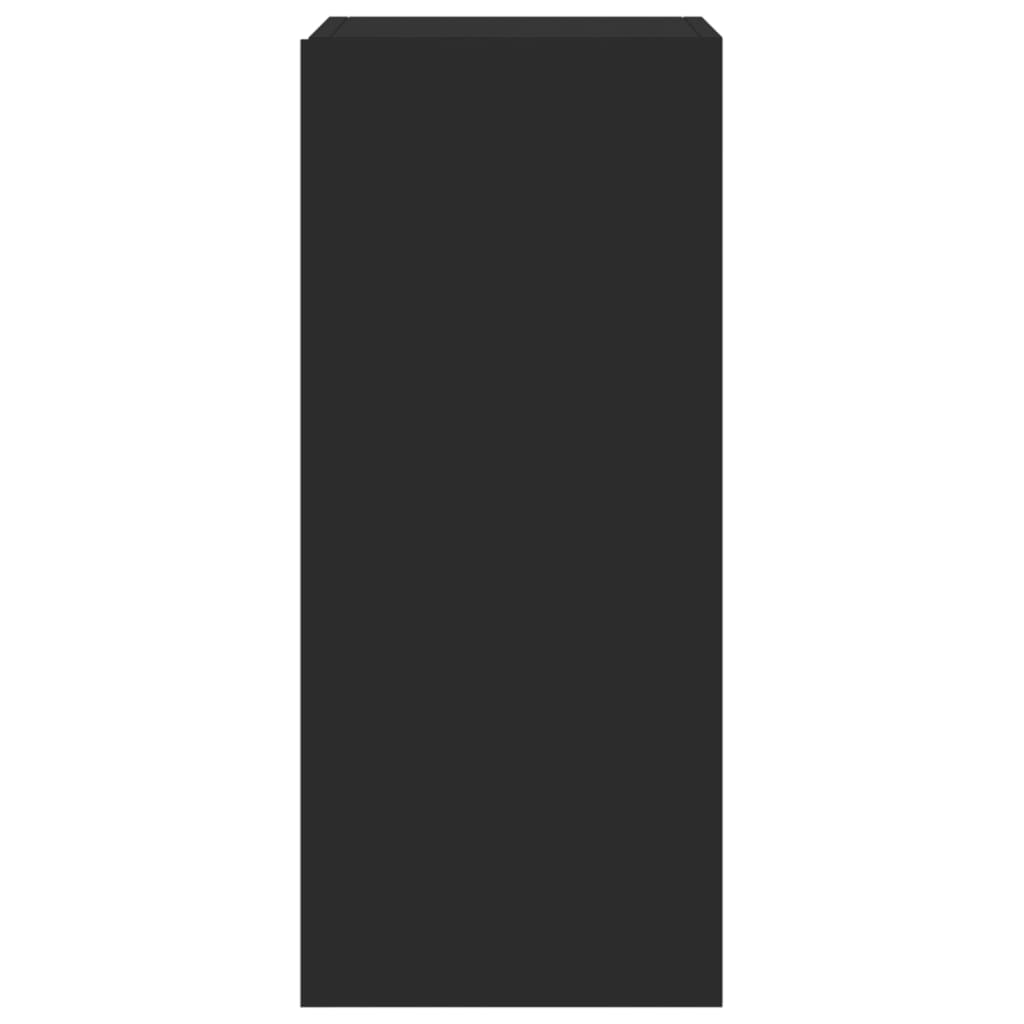 TV-Wandschrank mit LED-Leuchten Schwarz 30,5x35x70 cm - Pazzar.ch