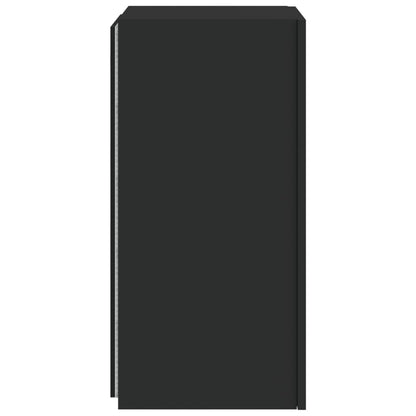 TV-Wandschrank mit LED-Leuchten Schwarz 30,5x35x70 cm - Pazzar.ch