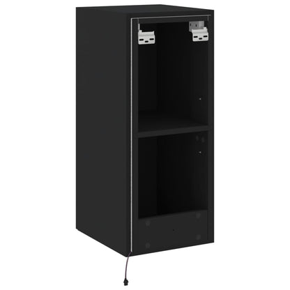 TV-Wandschrank mit LED-Leuchten Schwarz 30,5x35x70 cm - Pazzar.ch