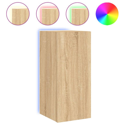 TV-Wandschrank mit LED-Leuchten Sonoma-Eiche 30,5x35x70 cm - Pazzar.ch
