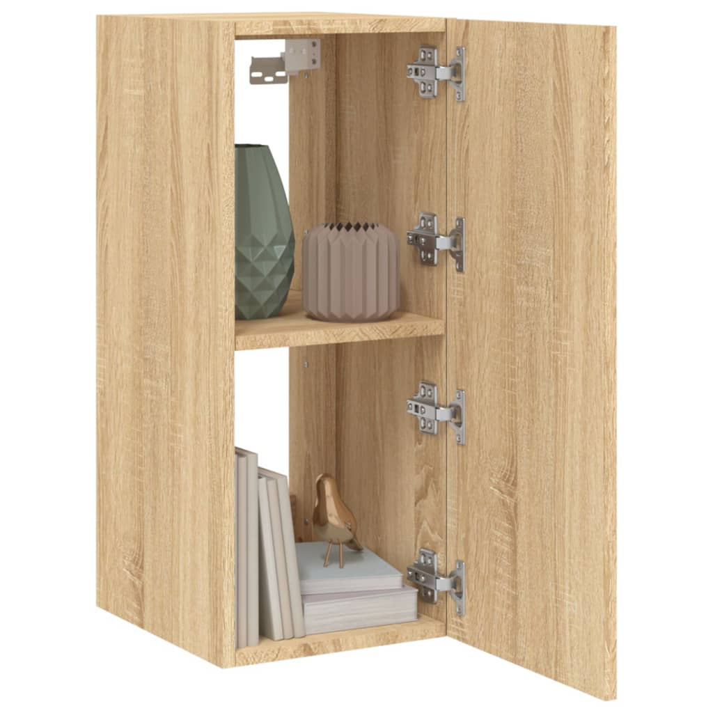TV-Wandschrank mit LED-Leuchten Sonoma-Eiche 30,5x35x70 cm - Pazzar.ch