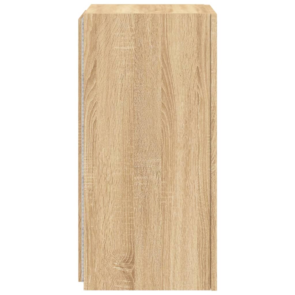 TV-Wandschrank mit LED-Leuchten Sonoma-Eiche 30,5x35x70 cm - Pazzar.ch