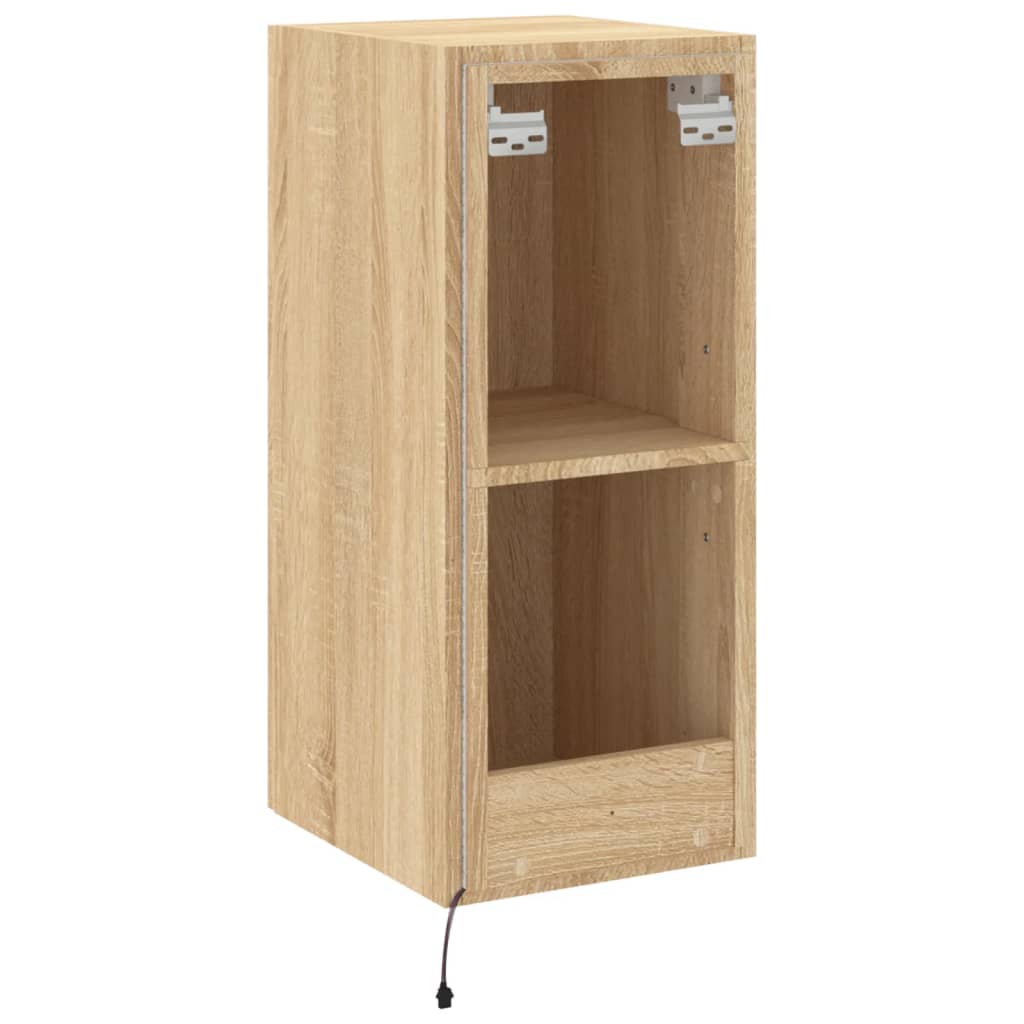 TV-Wandschrank mit LED-Leuchten Sonoma-Eiche 30,5x35x70 cm - Pazzar.ch