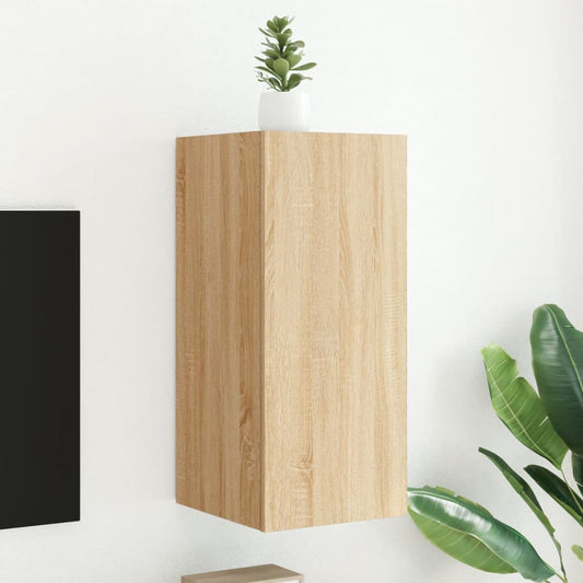 TV-Wandschrank mit LED-Leuchten Sonoma-Eiche 30,5x35x70 cm - Pazzar.ch