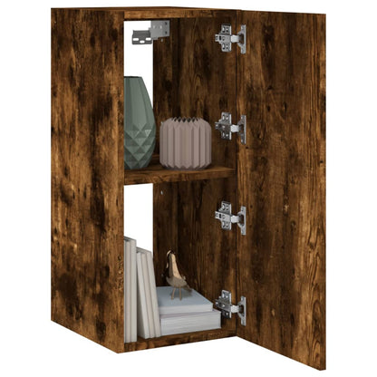 TV-Wandschrank mit LED-Leuchten Räuchereiche 30,5x35x70 cm - Pazzar.ch