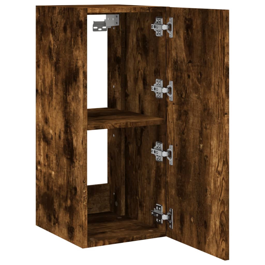 TV-Wandschrank mit LED-Leuchten Räuchereiche 30,5x35x70 cm - Pazzar.ch