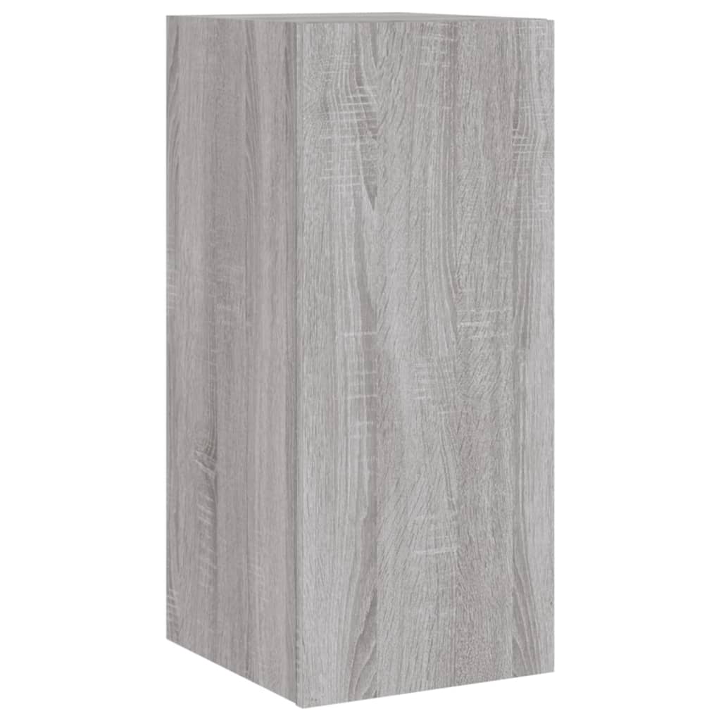 TV-Wandschrank mit LED-Leuchten Grau Sonoma 30,5x35x70 cm - Pazzar.ch