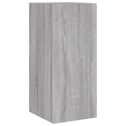 TV-Wandschrank mit LED-Leuchten Grau Sonoma 30,5x35x70 cm - Pazzar.ch