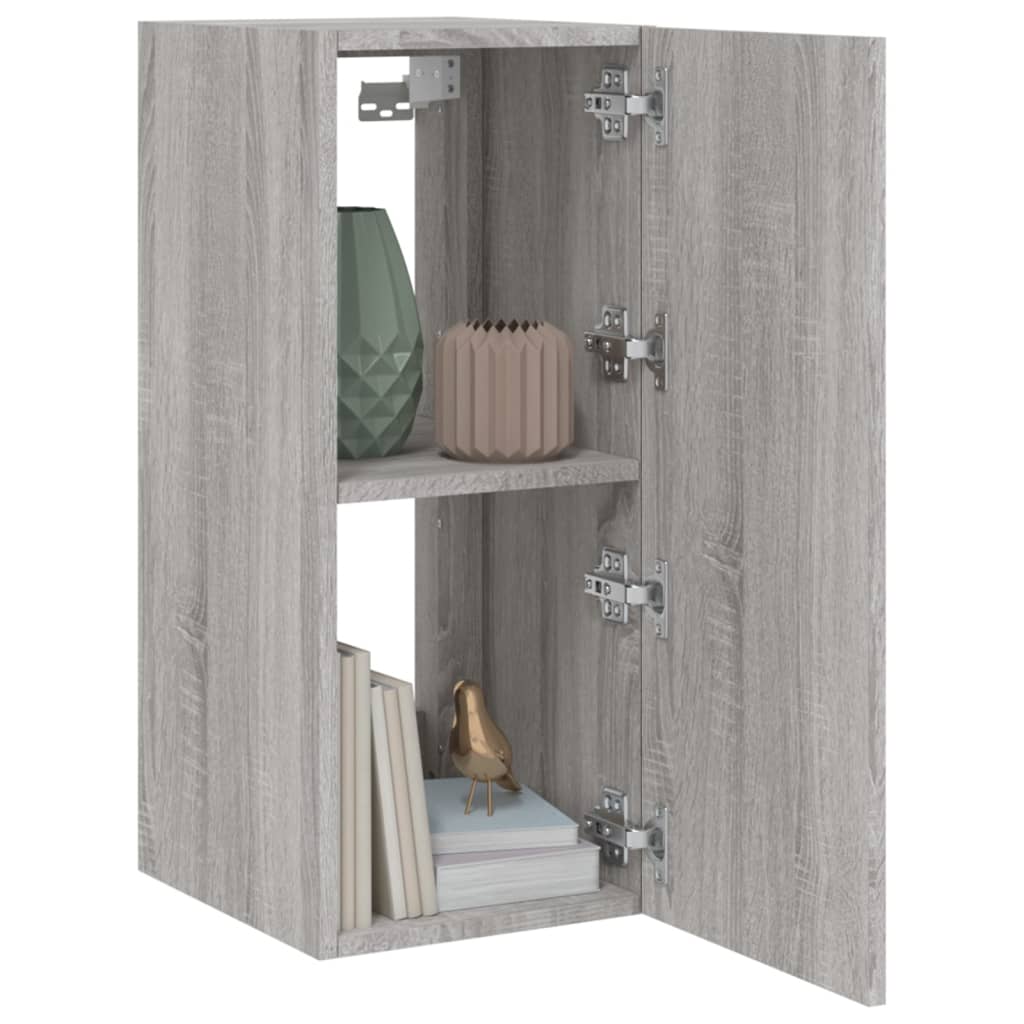 TV-Wandschrank mit LED-Leuchten Grau Sonoma 30,5x35x70 cm - Pazzar.ch