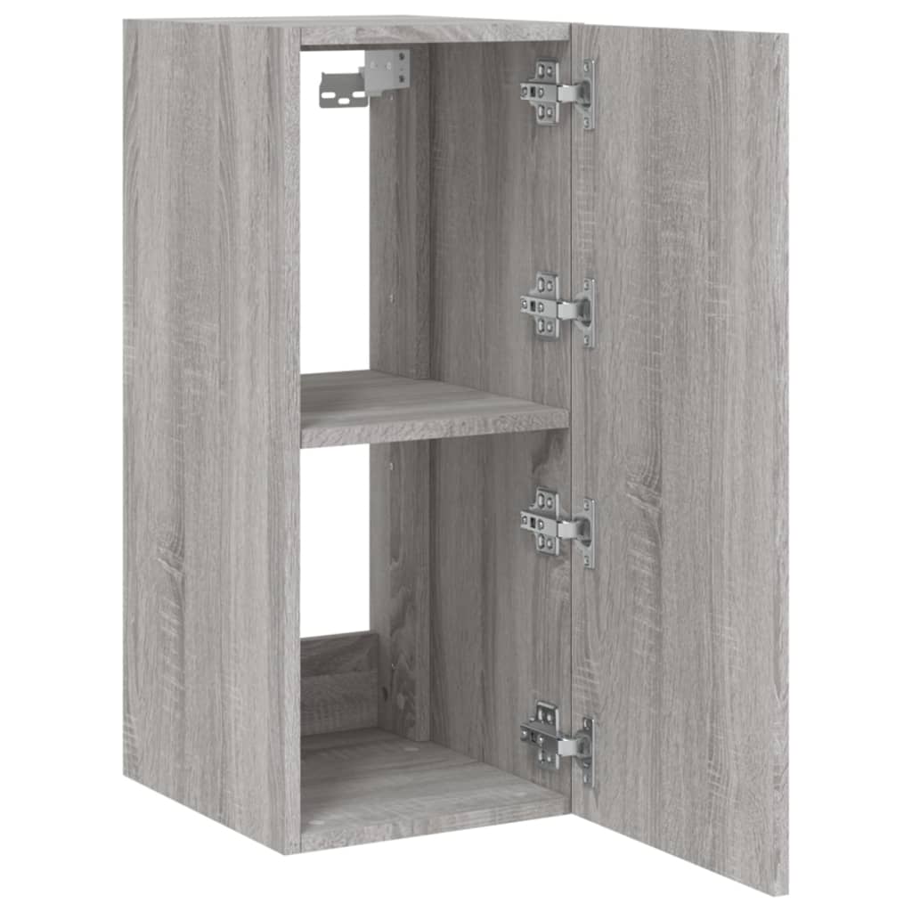 TV-Wandschrank mit LED-Leuchten Grau Sonoma 30,5x35x70 cm - Pazzar.ch