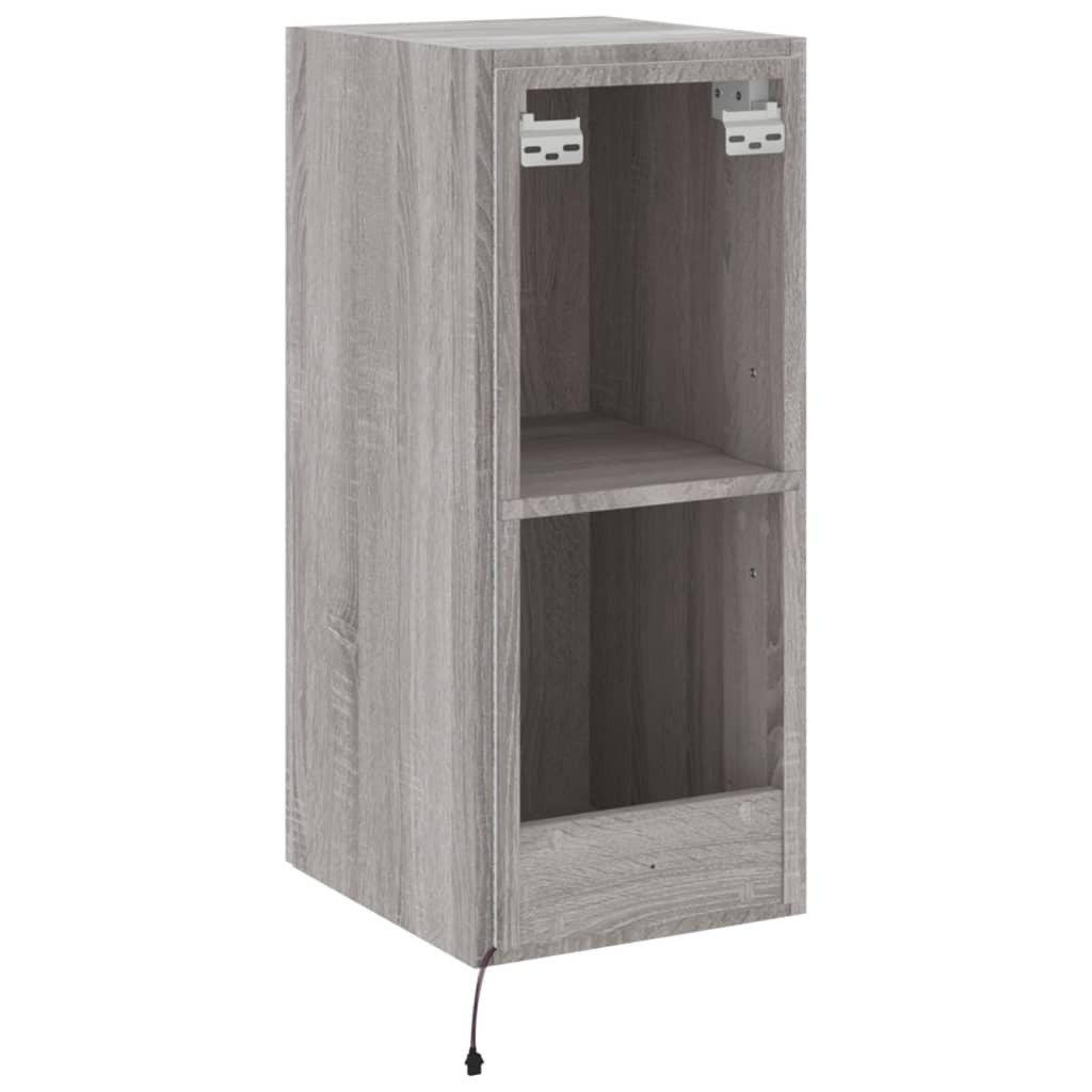 TV-Wandschrank mit LED-Leuchten Grau Sonoma 30,5x35x70 cm - Pazzar.ch