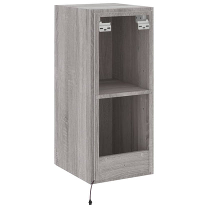 TV-Wandschrank mit LED-Leuchten Grau Sonoma 30,5x35x70 cm - Pazzar.ch
