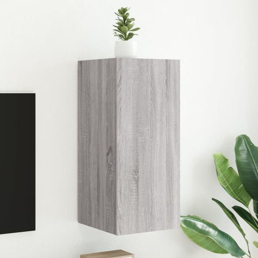 TV-Wandschrank mit LED-Leuchten Grau Sonoma 30,5x35x70 cm - Pazzar.ch