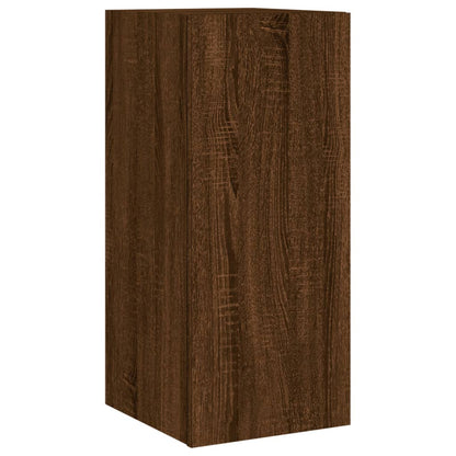TV-Wandschrank mit LED-Leuchten Braun Eichen-Optik 30,5x35x70cm - Pazzar.ch
