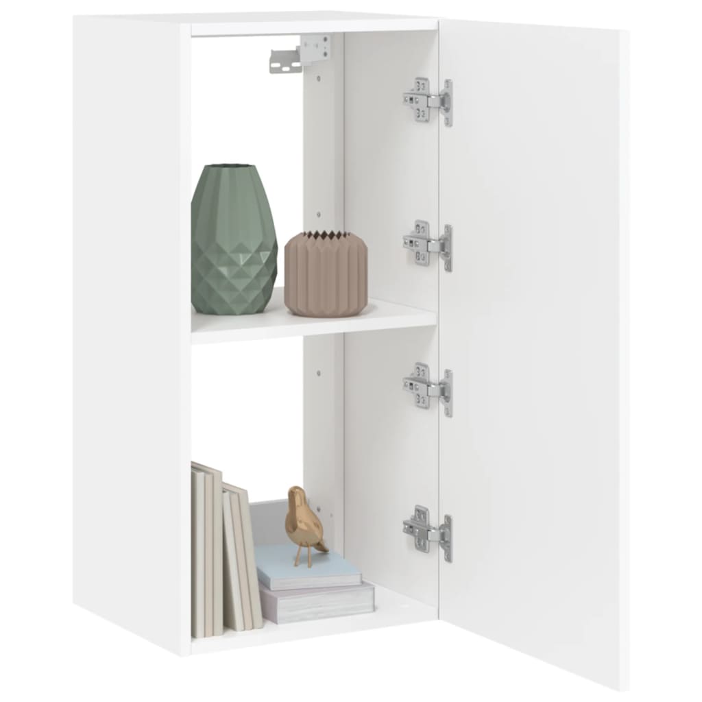 TV-Wandschrank mit LED-Leuchten Weiß 40,5x35x80 cm - Pazzar.ch