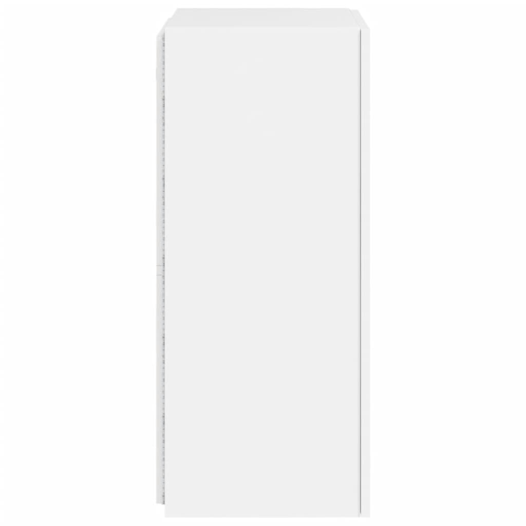 TV-Wandschrank mit LED-Leuchten Weiß 40,5x35x80 cm - Pazzar.ch