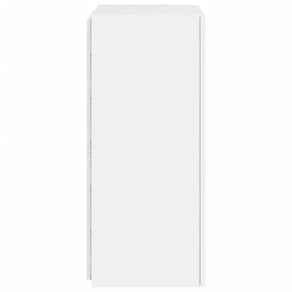 TV-Wandschrank mit LED-Leuchten Weiß 40,5x35x80 cm - Pazzar.ch