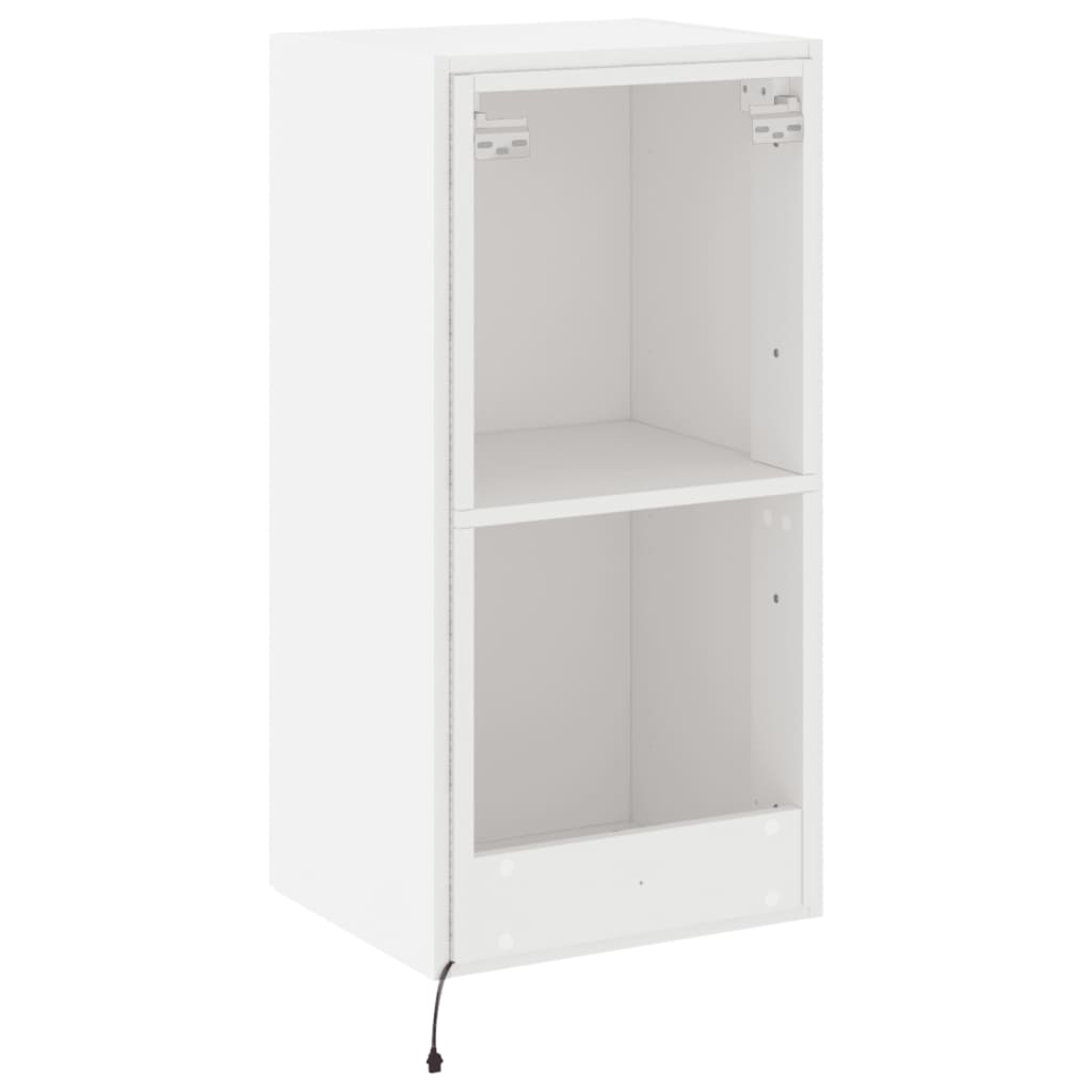 TV-Wandschrank mit LED-Leuchten Weiß 40,5x35x80 cm - Pazzar.ch